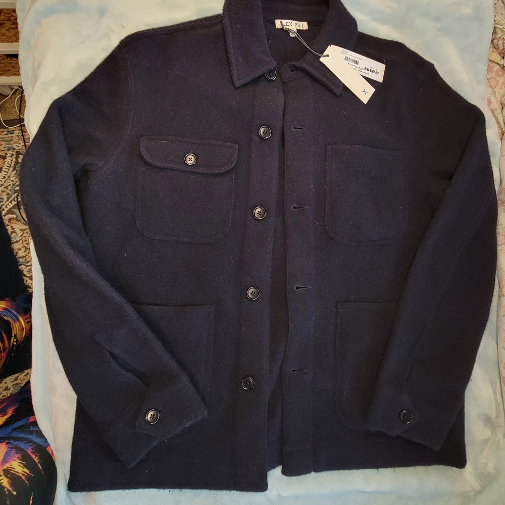 Men's Navy Wool Jacket